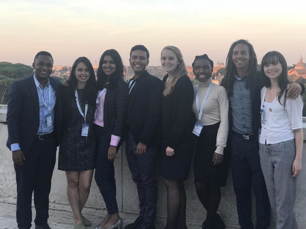 Cassie with the Agrikua team in Rome in October 2018.