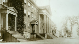 old black and white photo of King's campus in Windsor
