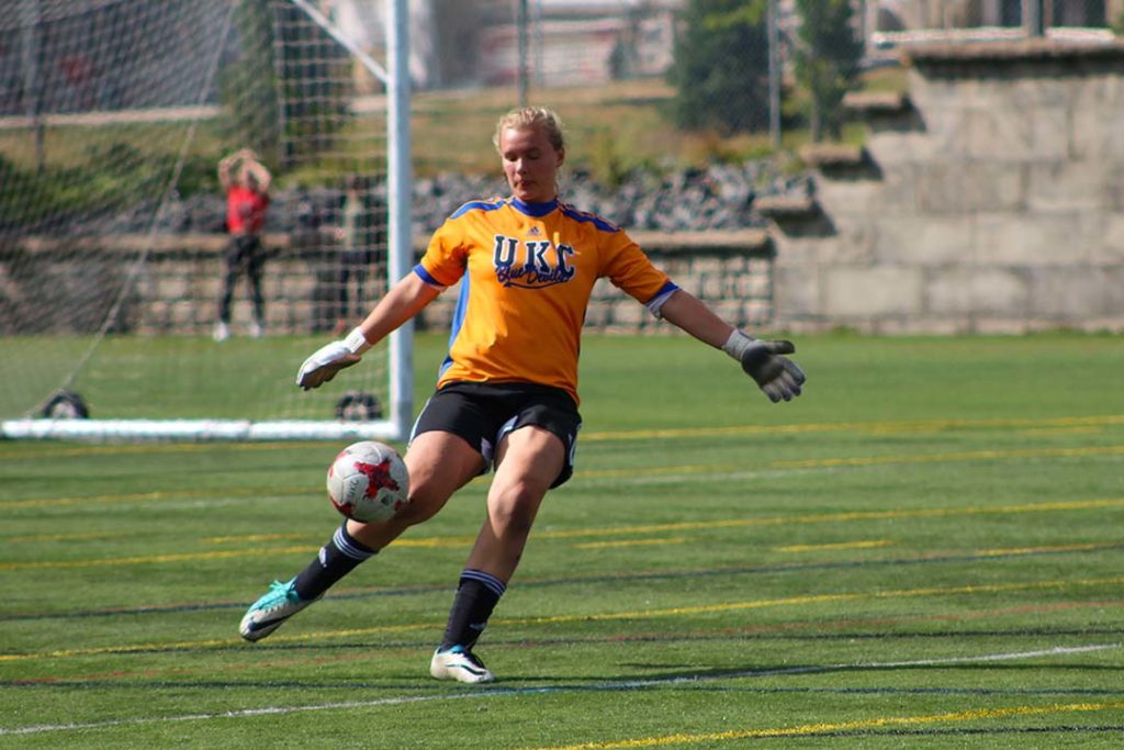 Molly Lash Burrows plays soccer