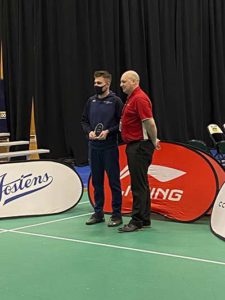 Bryce Mason receives the Canadian Collegiate Athletic Association Men's Player of the Year award