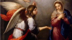 angel approaching the virgin mary