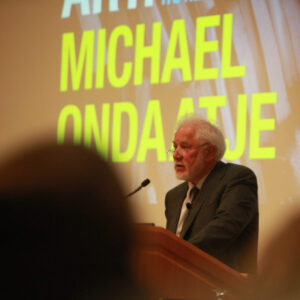 Michael Ondaatje speaking at the 2013 Alex Fountain Memorial Lecture